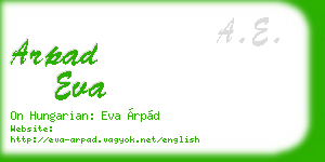 arpad eva business card