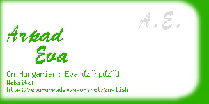 arpad eva business card